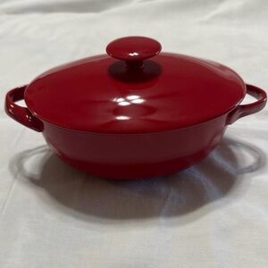Crate&Barrel Cherry Red Casserole Dish